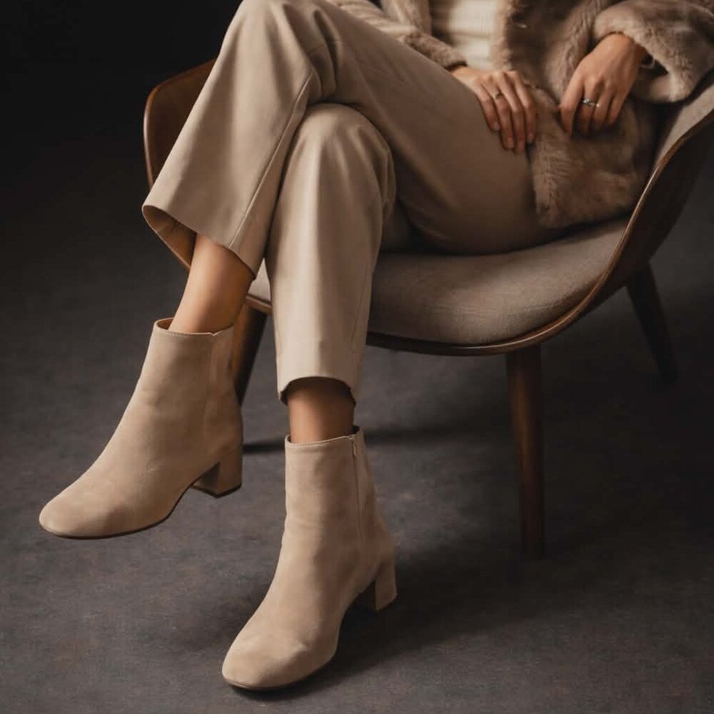 Aeyde Taupe Booties Ankle Boots New sz 38 US 7 $795 Does have some Scuffs